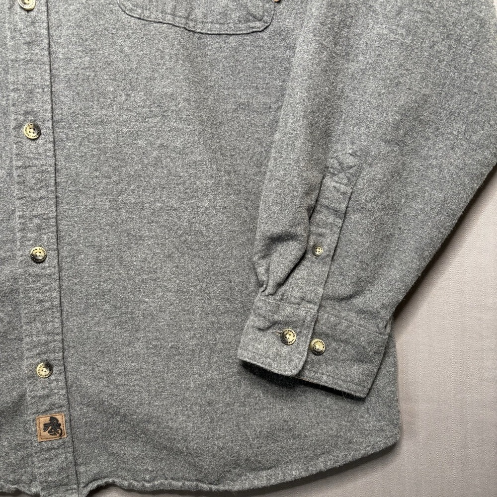 LEGENDARY WHITETAILS Flannel Shirt Mens XL Gray Heathered Corduroy Trim Shacket - Picture 8 of 13